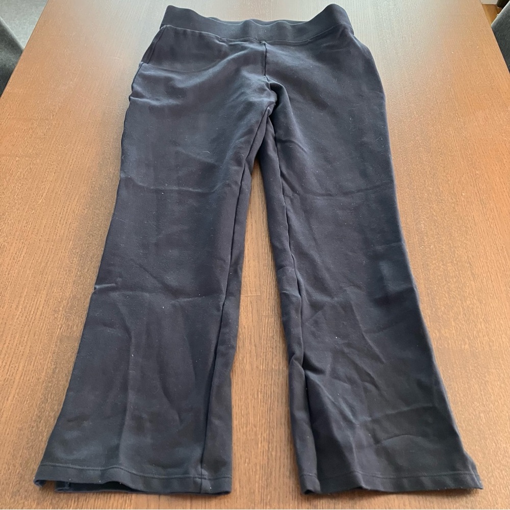 Quince Ultra Stretch Ponte Dark Midnight Navy Skinny Ankle Work Pants Trousers